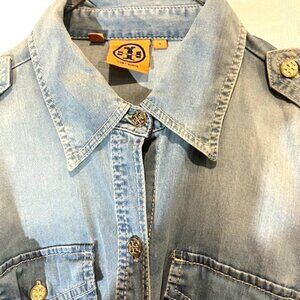 Tory Burch Washed Denim Dress with belt